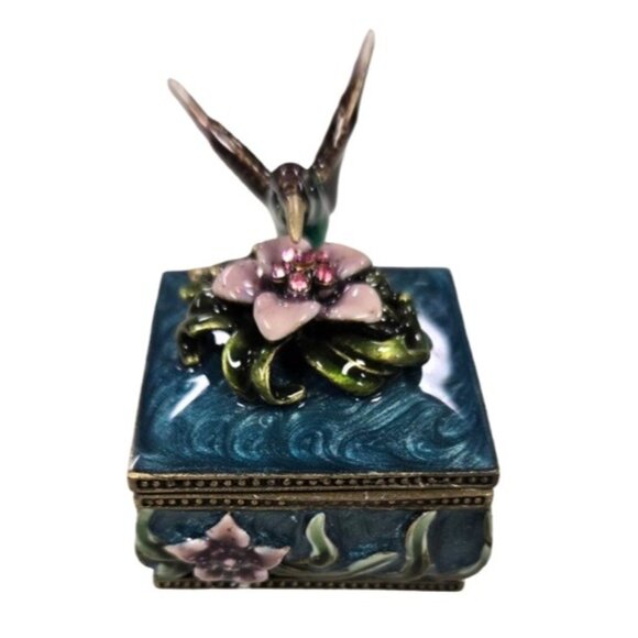 Cherished treasures, jeweled collection, hummingbird trinket box - Picture 4 of 12